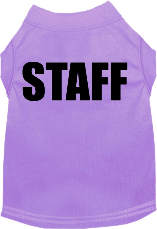 Staff Costume Screen Print Dog Shirt Lavender Size XXXL